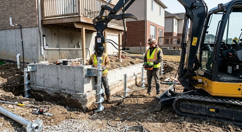 Helical Piers Installation in Clemson, SC