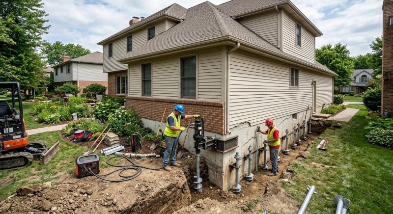 Helical Piers Installation in Clemson, SC