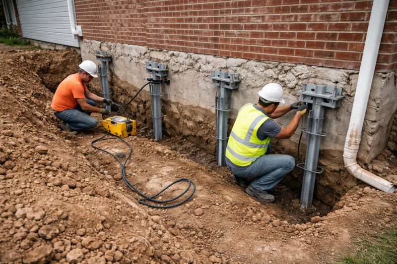 Helical Piers Installation in Clemson, SC