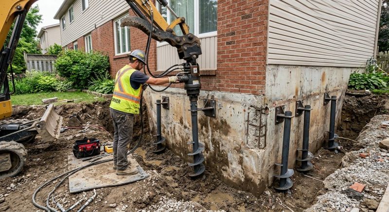 Helical Pile Installation in Clemson, SC