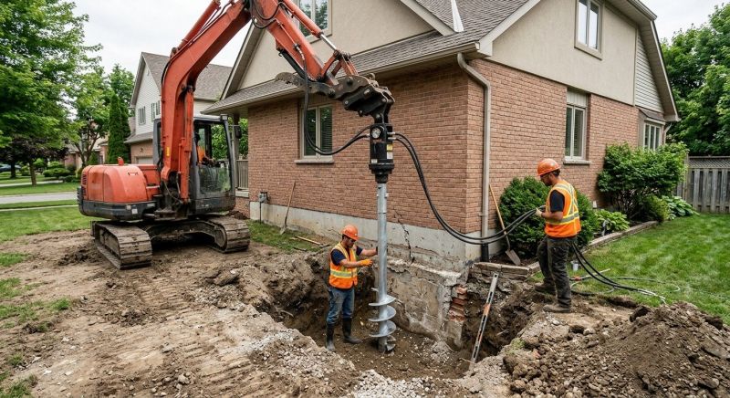 Helical Pile Installation in Clemson, SC