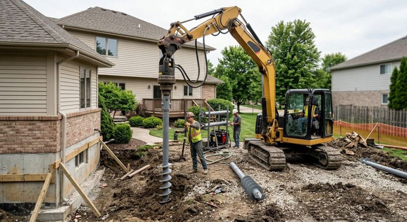 Helical Pile Installation in Clemson, SC