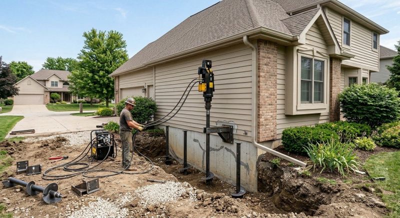 Helical Pile Installation in Clemson, SC